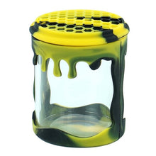Load image into Gallery viewer, 1pcs Honeybee Shape Refillable Storage Bottle Jar Silicone Glass Container Pot for Smoke Wax Oil Cream Gel Box
